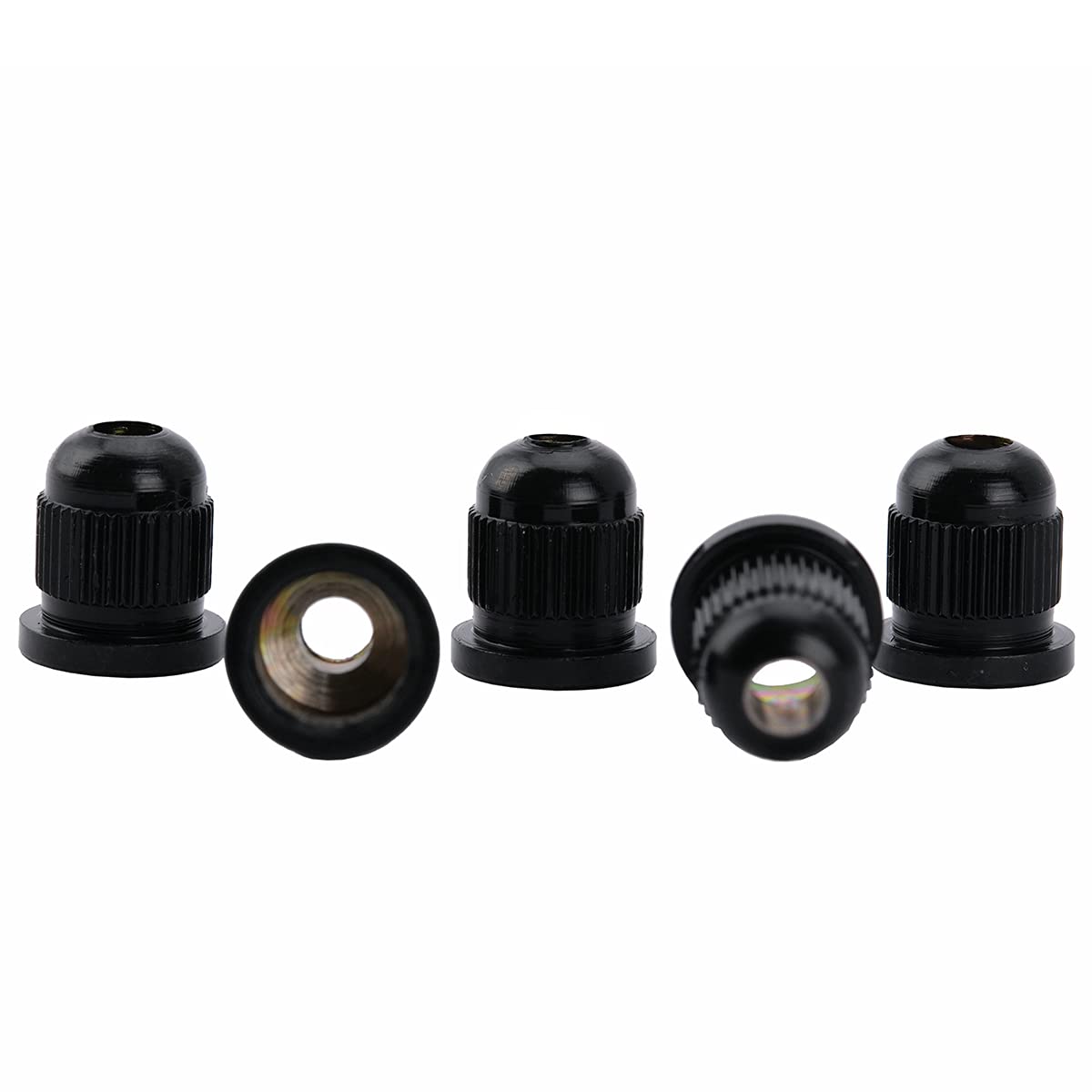 Musiclily Pro 13.2mm Steel Bass String Ferrules String Through Body for 4/5 String Electric Bass, Black (Set of 5)
